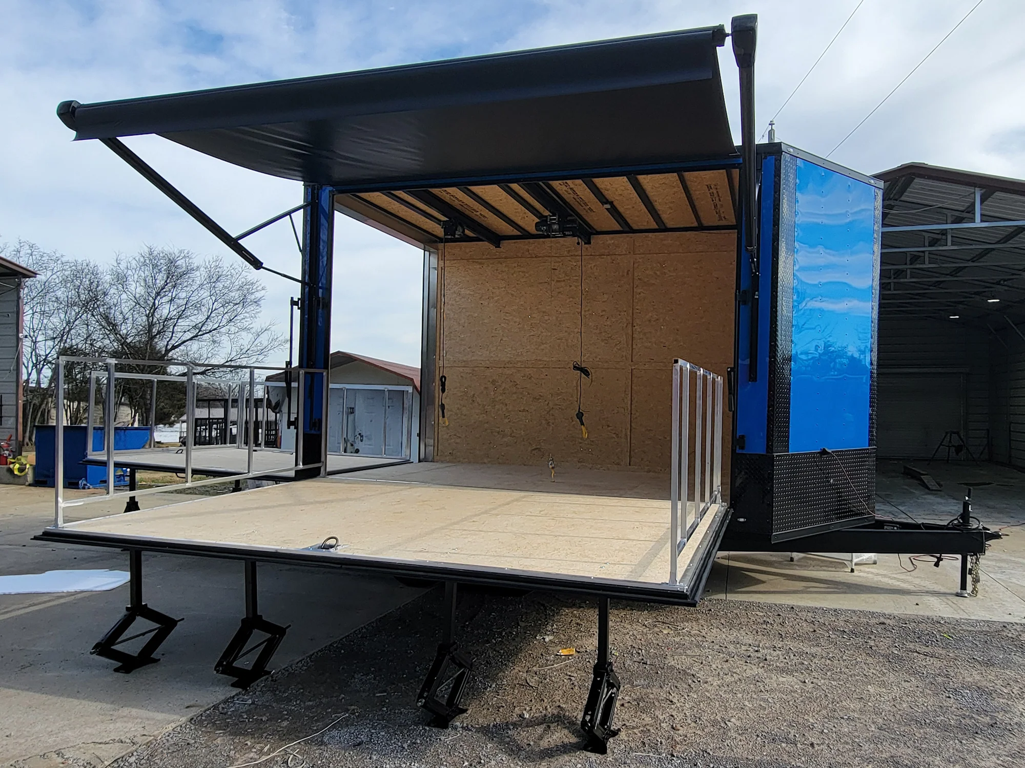 0-8.5-x-14-custom-stage-trailer-cobalt-blue-with-blackout-2.webp 8.5' x 14' Custom Stage Trailer Cobalt Blue With Blackout