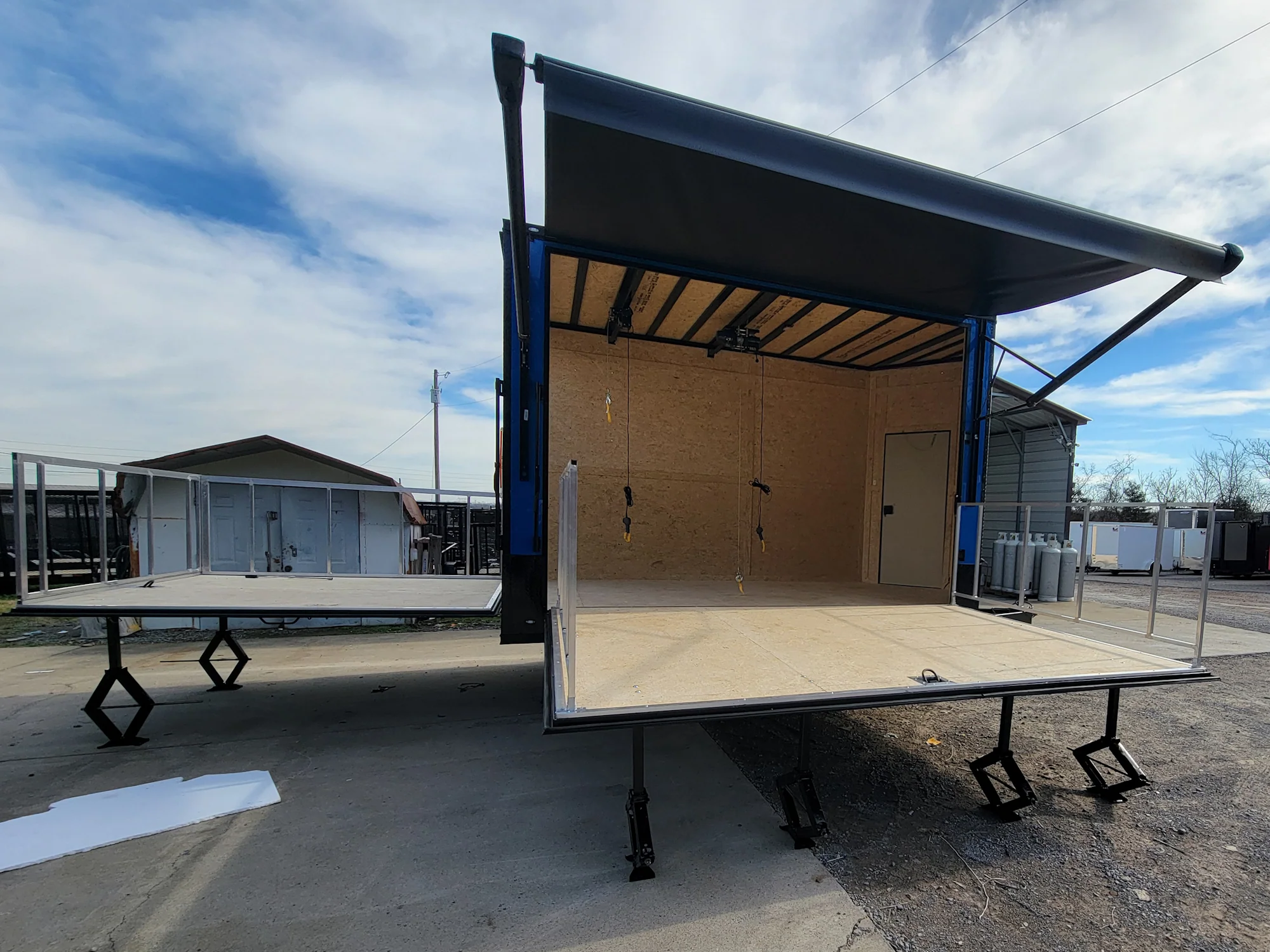 0-8.5-x-14-custom-stage-trailer-cobalt-blue-with-blackout-3.webp 8.5' x 14' Custom Stage Trailer Cobalt Blue With Blackout