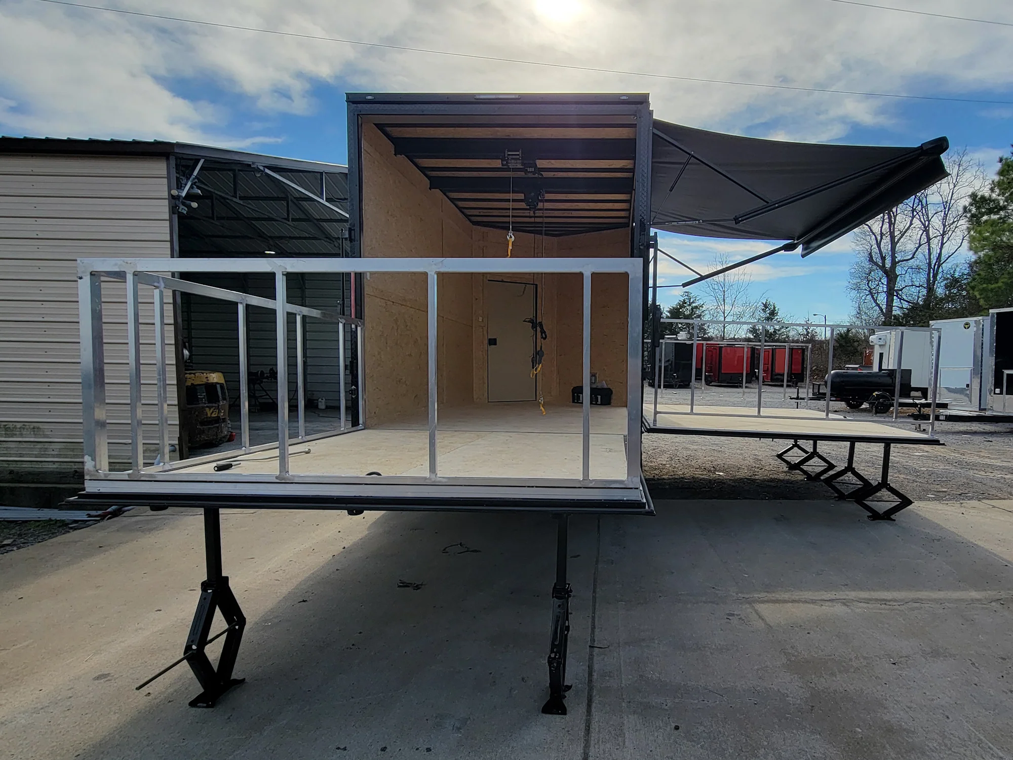0-8.5-x-14-custom-stage-trailer-cobalt-blue-with-blackout-6.webp 8.5' x 14' Custom Stage Trailer Cobalt Blue With Blackout