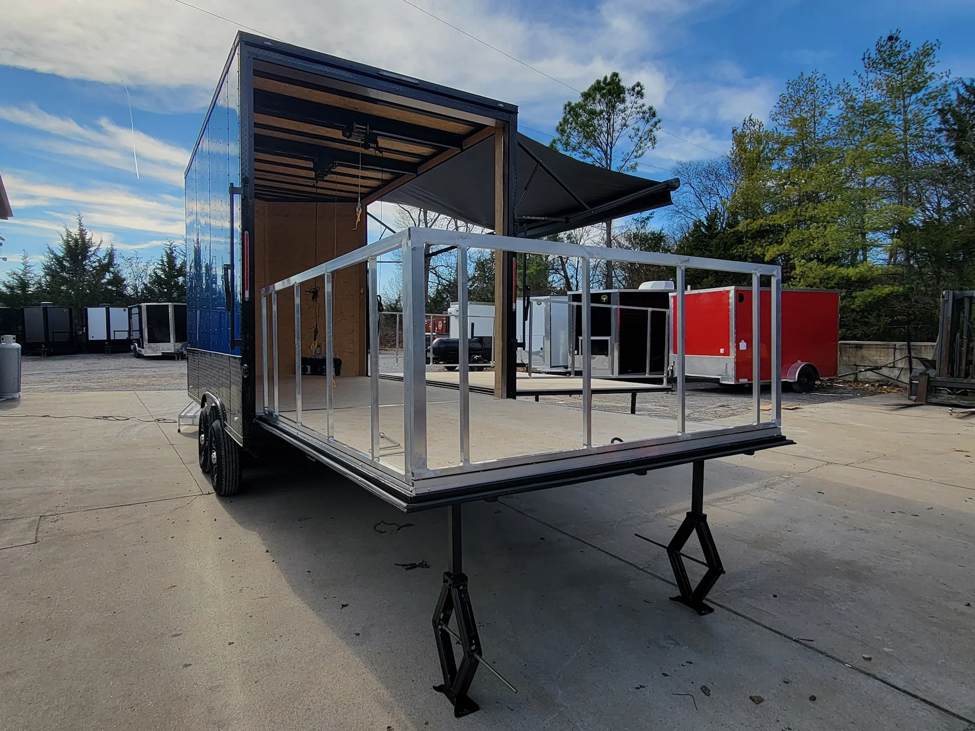 0-8.5-x-14-custom-stage-trailer-cobalt-blue-with-blackout-7.webp 8.5' x 14' Custom Stage Trailer Cobalt Blue With Blackout