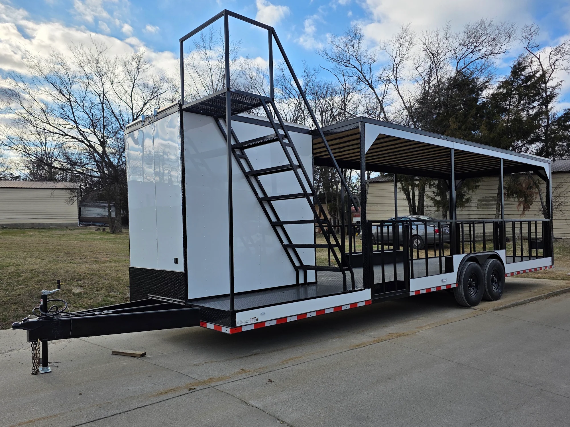 8.5' X 30' (White) Hybrid Custom Drone and Equipment Trailer Agricultural and Spray