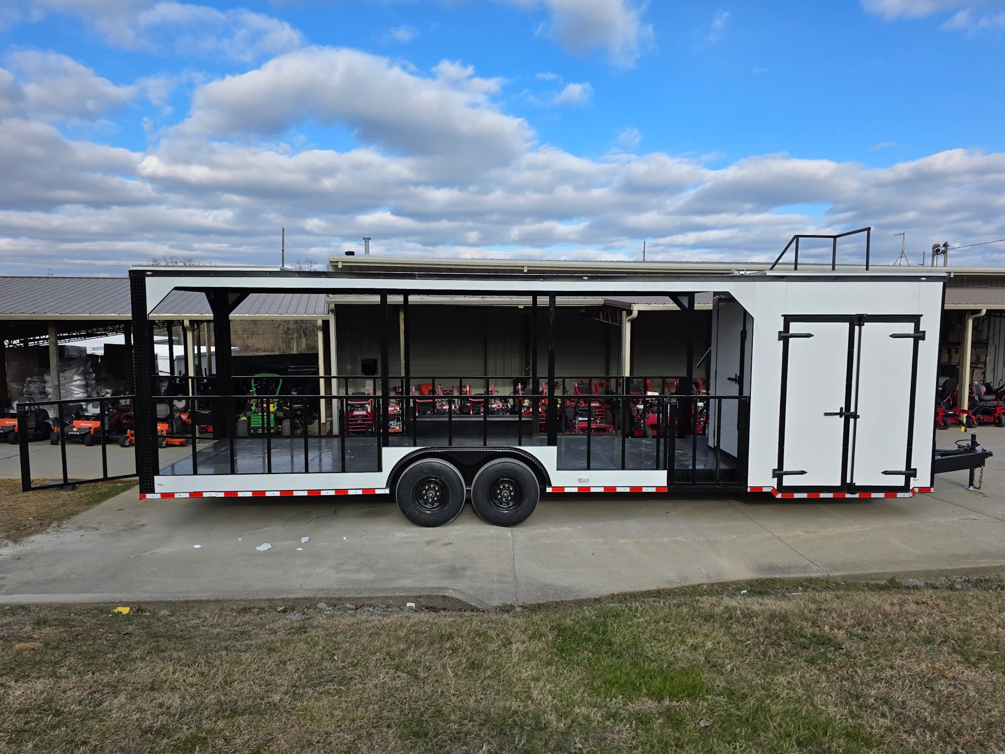 1-8.5-x-30-white-hybrid-custom-drone-and-equipment-trailer-agricultural-and-spray-15.webp 8.5' X 30' (White) Hybrid Custom Drone and Equipment Trailer Agricultural and Spray