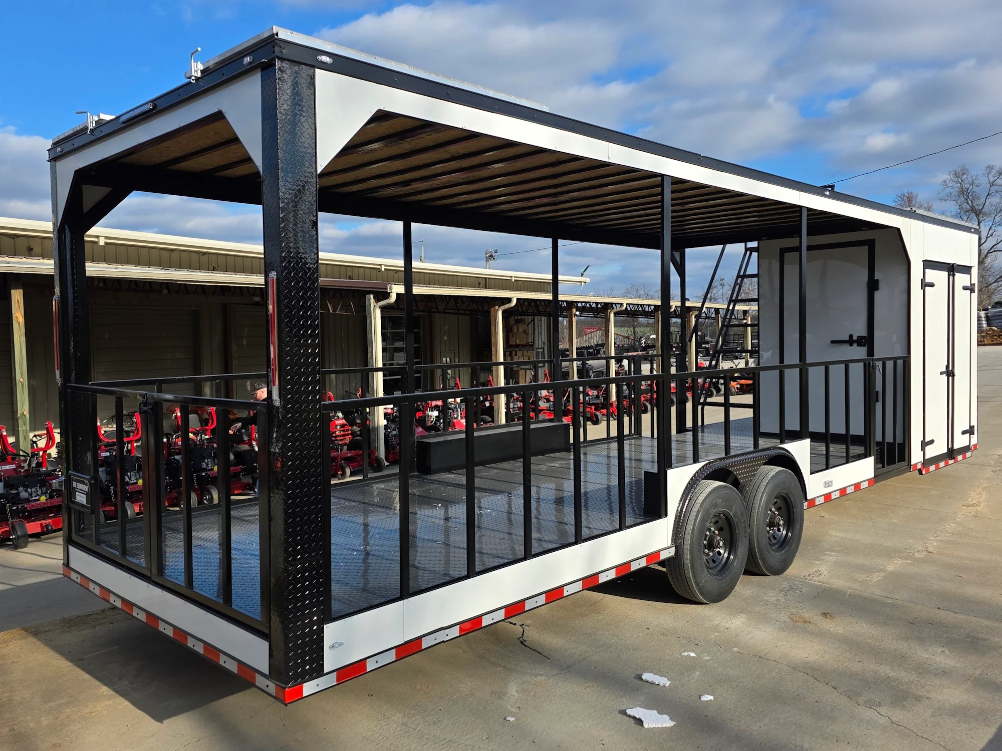 1-8.5-x-30-white-hybrid-custom-drone-and-equipment-trailer-agricultural-and-spray-6.webp 8.5' X 30' (White) Hybrid Custom Drone and Equipment Trailer Agricultural and Spray