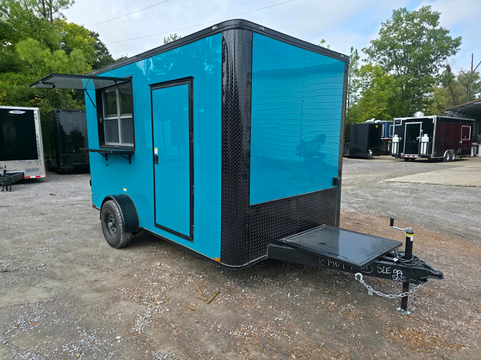 10-7-x-12-water-blue-concession-trailer-flat-front-food-event-catering-12.webp 7' X 12' Water Blue Concession Trailer Flat Front Food Event Catering
