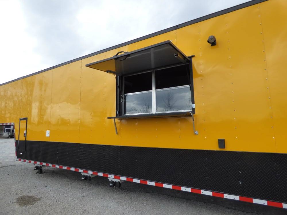 1001-8.5-x-52-concession-food-trailer-gooseneck-yellow-13.jpg 8.5' x 52' Concession Food Trailer Gooseneck Yellow