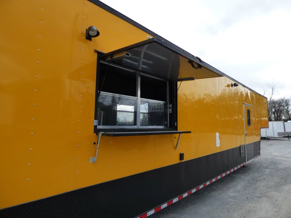 1001-8.5-x-52-concession-food-trailer-gooseneck-yellow-33.jpg 8.5' x 52' Concession Food Trailer Gooseneck Yellow