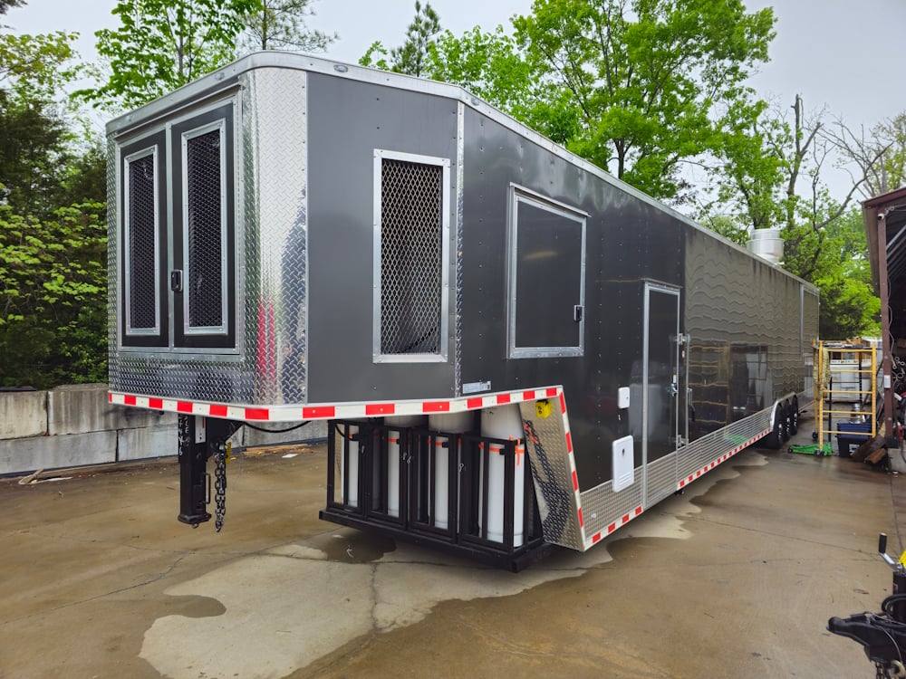 1002-8.5-x-53-charcoal-grey-bbq-food-event-catering-trailer-2.jpg 8.5' X 53' Charcoal Grey BBQ Food Event Catering Trailer