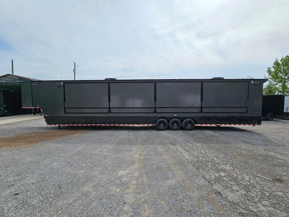1003-8.5-x-53-charcoal-grey-concession-trailer-marketing-and-event-11.jpg 8.5' X 53' Charcoal Grey Concession Trailer Marketing and Event