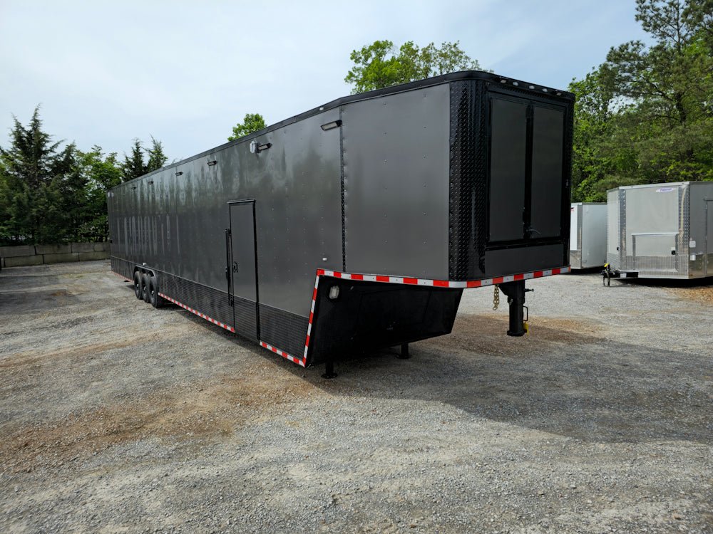 1003-8.5-x-53-charcoal-grey-concession-trailer-marketing-and-event-15.jpg 8.5' X 53' Charcoal Grey Concession Trailer Marketing and Event