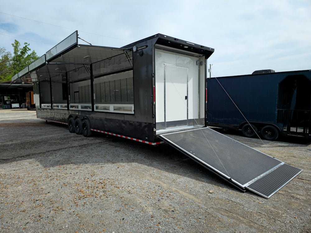 1003-8.5-x-53-charcoal-grey-concession-trailer-marketing-and-event-19.jpg 8.5' X 53' Charcoal Grey Concession Trailer Marketing and Event