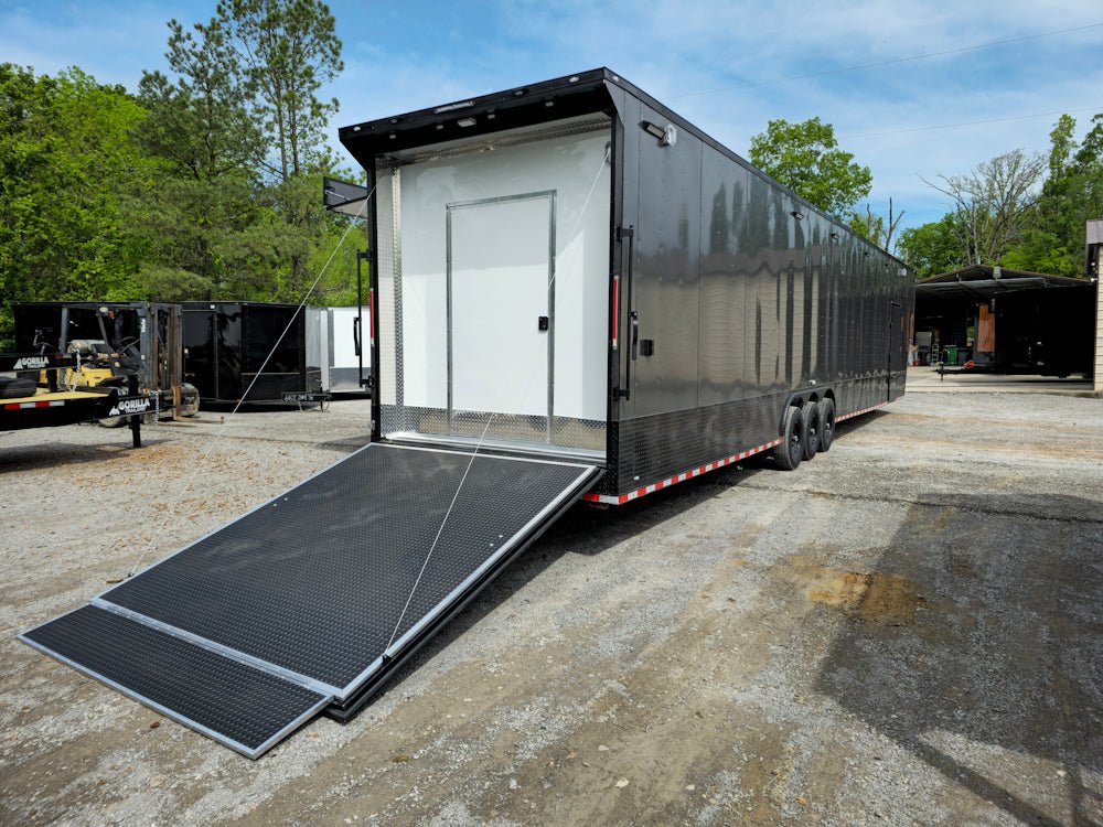 1003-8.5-x-53-charcoal-grey-concession-trailer-marketing-and-event-25.jpg 8.5' X 53' Charcoal Grey Concession Trailer Marketing and Event
