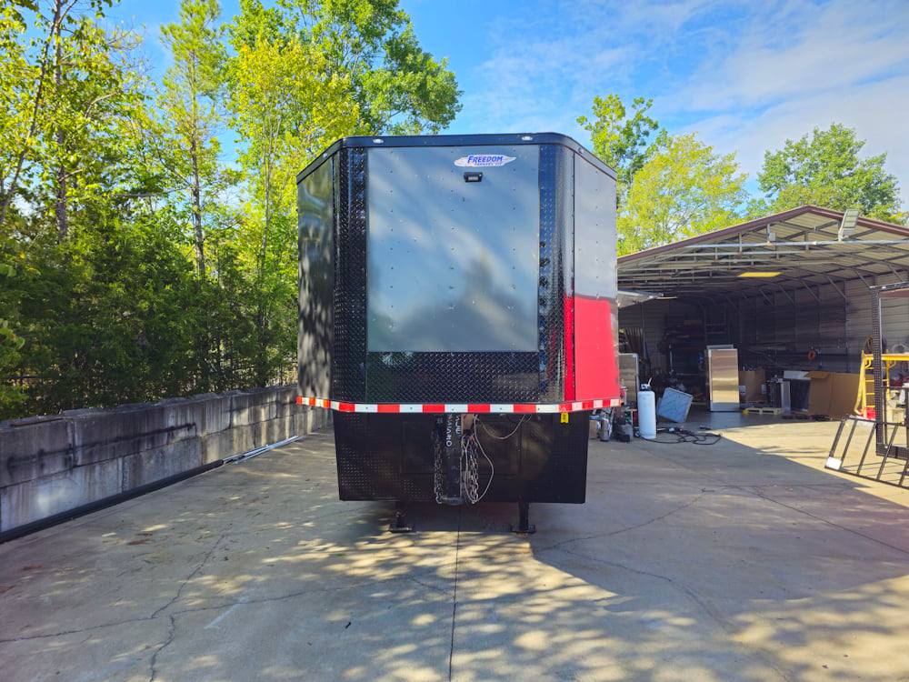 1004-8.5-x-53-charcoal-grey-fireworks-vending-gooseneck-trailer-2.jpg 8.5' X 53' Charcoal Grey Fireworks Vending Gooseneck Trailer