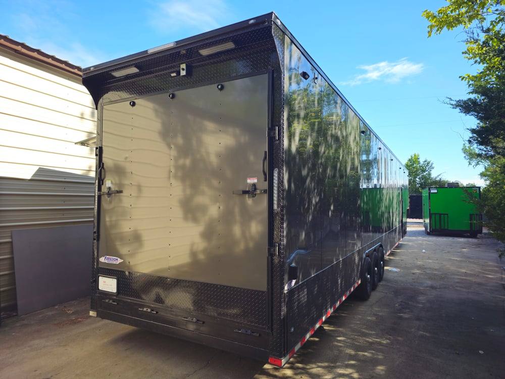 1004-8.5-x-53-charcoal-grey-fireworks-vending-gooseneck-trailer-8.jpg 8.5' X 53' Charcoal Grey Fireworks Vending Gooseneck Trailer