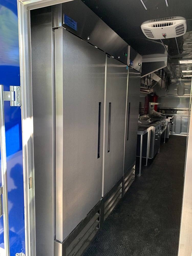 8.5' x 53' Cobalt Blue Gooseneck BBQ Concession Food Trailer