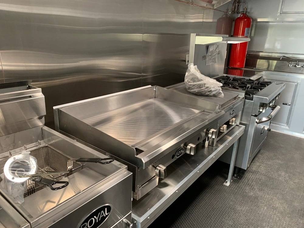 8.5' x 53' Cobalt Blue Gooseneck BBQ Concession Food Trailer