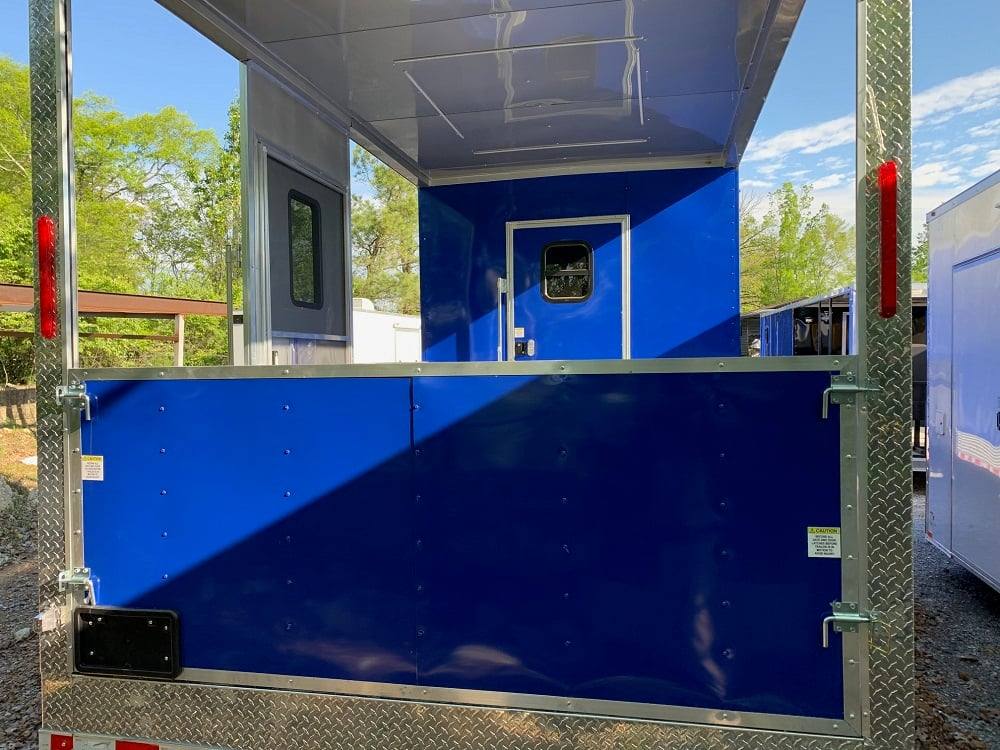 1006-8.5-x-53-cobalt-blue-gooseneck-concession-bbq-food-trailer-with-appliances-12.jpg 8.5' x 53' Cobalt Blue Gooseneck Concession BBQ Food Trailer with Appliances