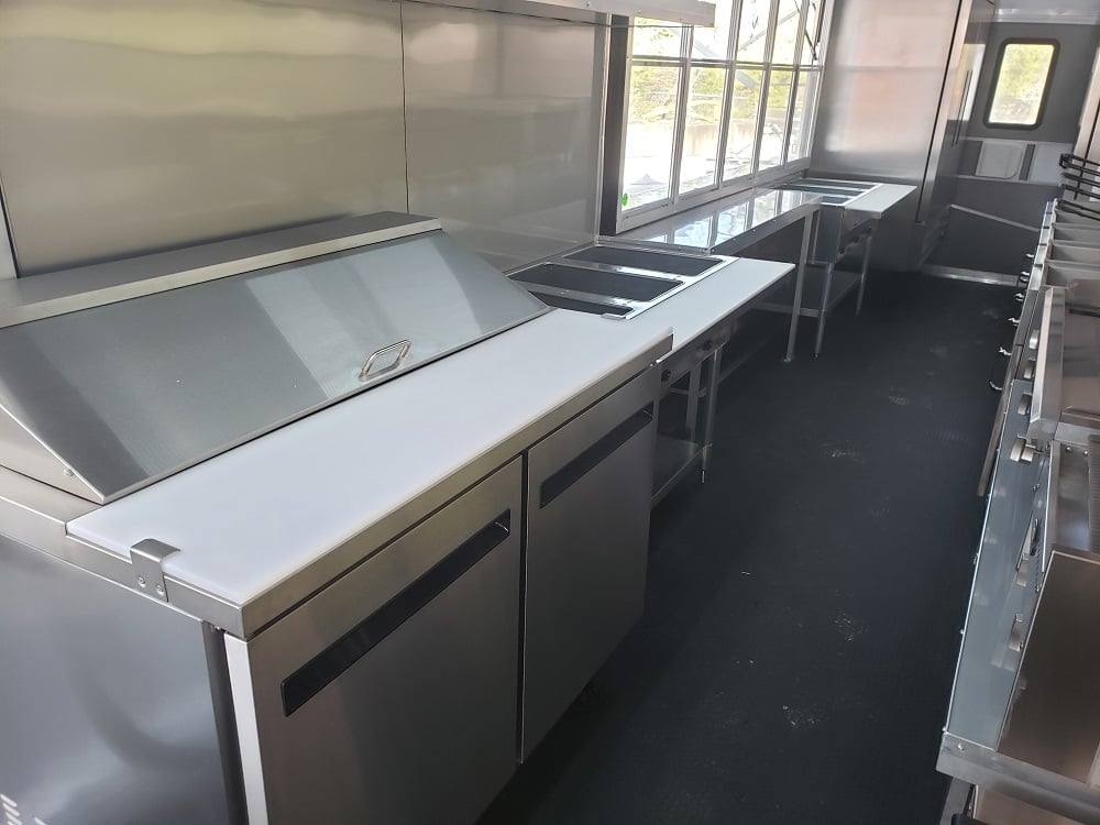 1008-8.5-x-53-lime-green-gooseneck-bbq-concession-food-trailer-with-appliances-14.jpg 8.5' x 53' Lime Green Gooseneck BBQ Concession Food Trailer with Appliances