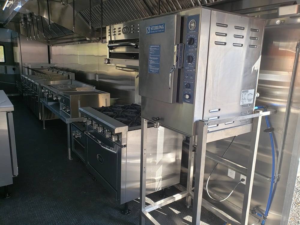1008-8.5-x-53-lime-green-gooseneck-bbq-concession-food-trailer-with-appliances-15.jpg 8.5' x 53' Lime Green Gooseneck BBQ Concession Food Trailer with Appliances