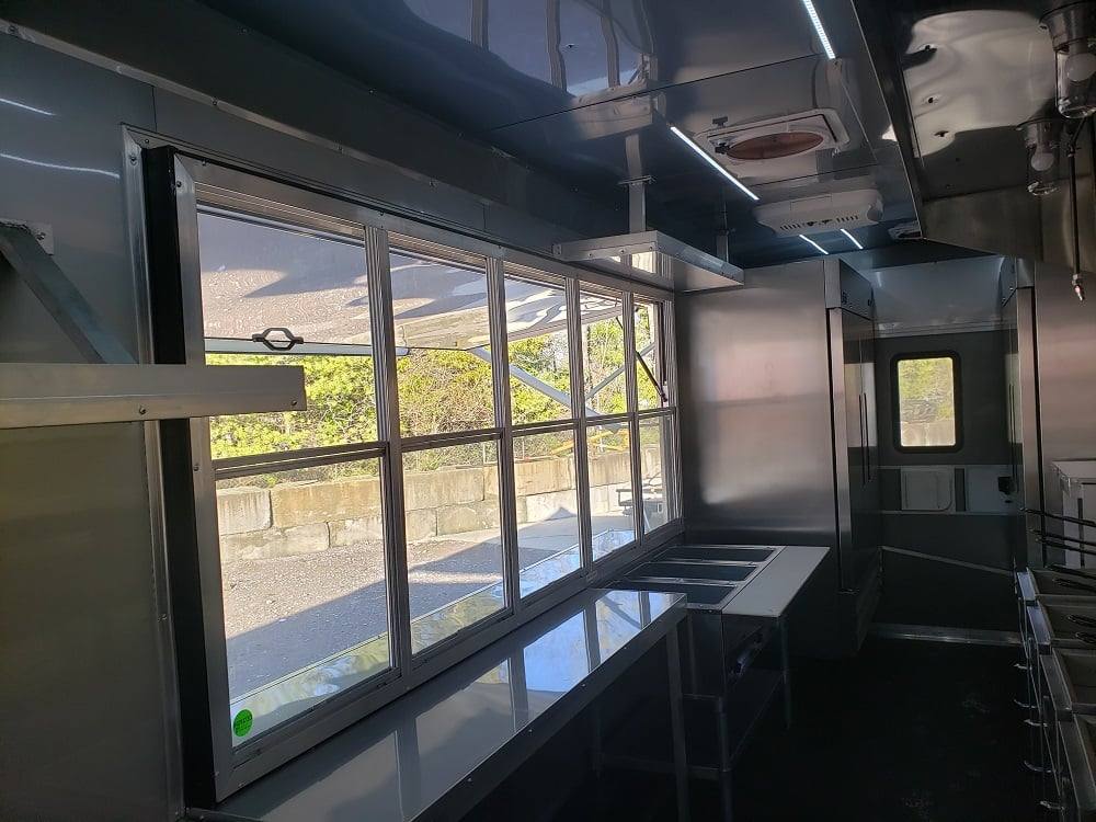 1008-8.5-x-53-lime-green-gooseneck-bbq-concession-food-trailer-with-appliances-22.jpg 8.5' x 53' Lime Green Gooseneck BBQ Concession Food Trailer with Appliances