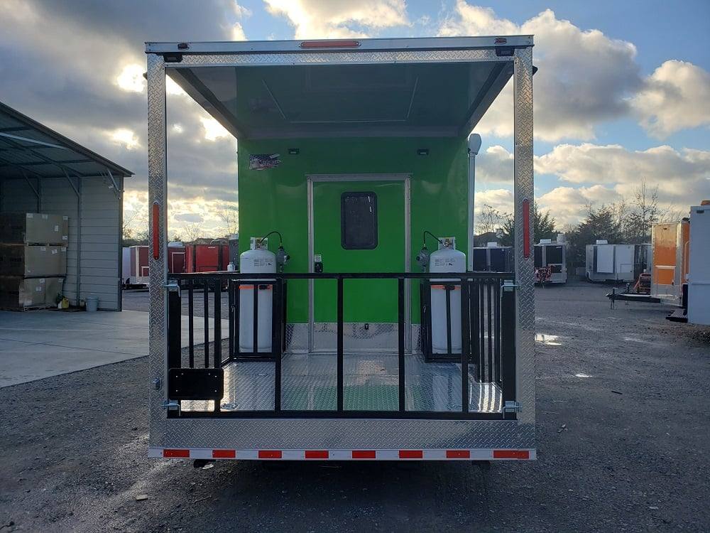 1008-8.5-x-53-lime-green-gooseneck-bbq-concession-food-trailer-with-appliances-27.jpg 8.5' x 53' Lime Green Gooseneck BBQ Concession Food Trailer with Appliances