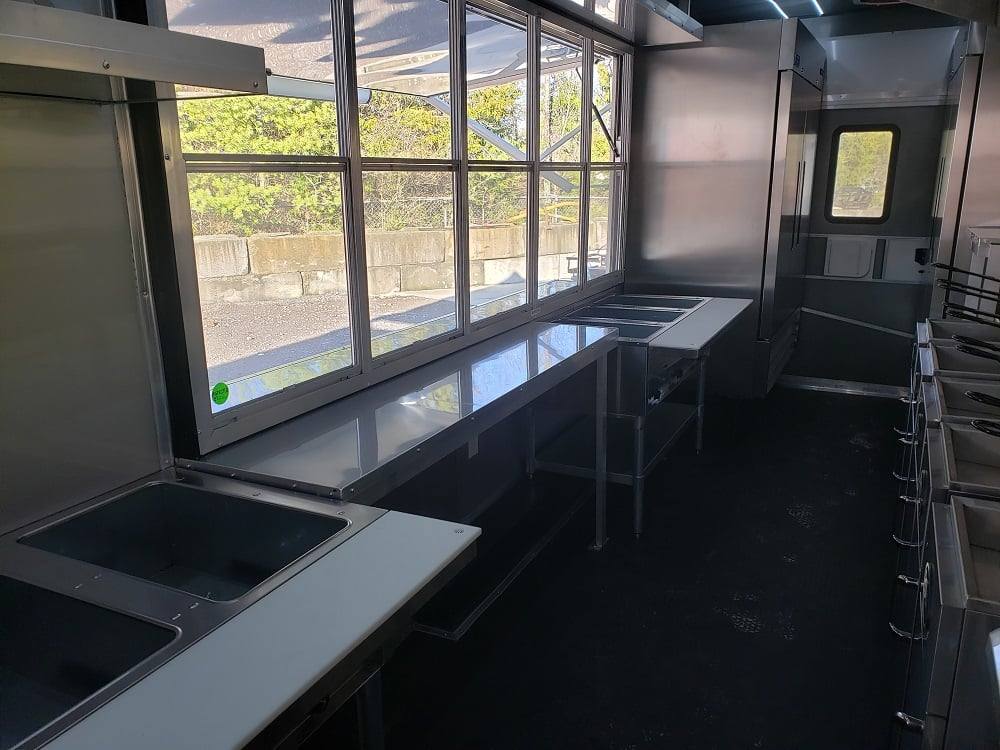 1008-8.5-x-53-lime-green-gooseneck-bbq-concession-food-trailer-with-appliances-29.jpg 8.5' x 53' Lime Green Gooseneck BBQ Concession Food Trailer with Appliances