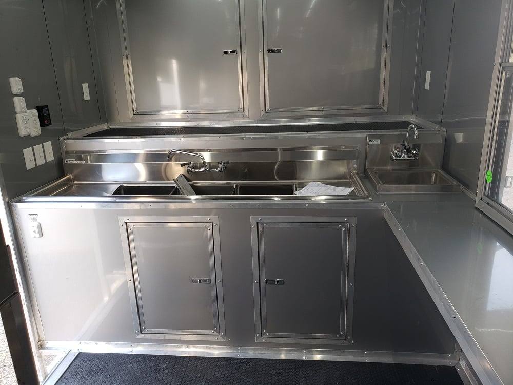 1008-8.5-x-53-lime-green-gooseneck-bbq-concession-food-trailer-with-appliances-32.jpg 8.5' x 53' Lime Green Gooseneck BBQ Concession Food Trailer with Appliances