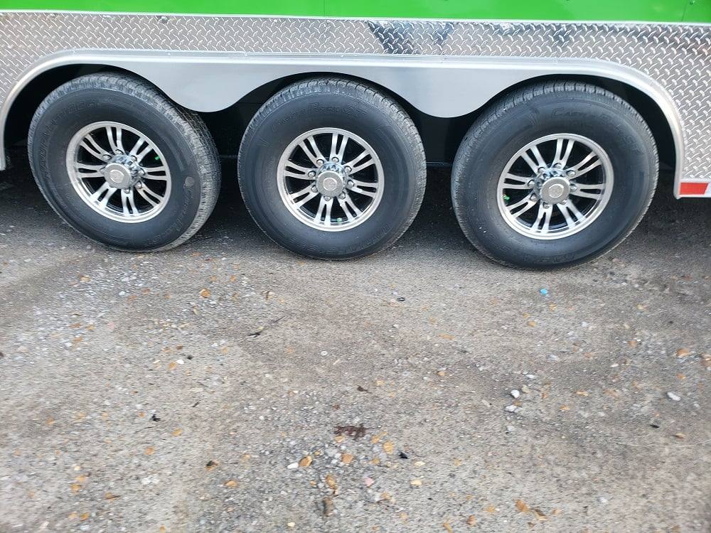 1008-8.5-x-53-lime-green-gooseneck-bbq-concession-food-trailer-with-appliances-36.jpg 8.5' x 53' Lime Green Gooseneck BBQ Concession Food Trailer with Appliances