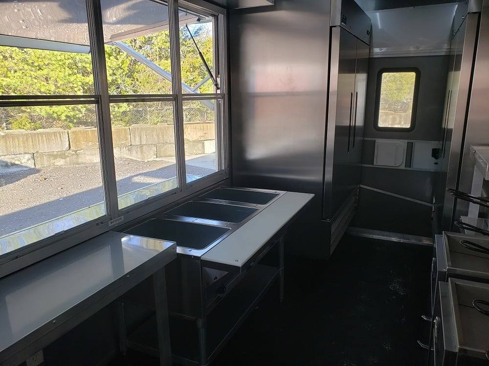 1008-8.5-x-53-lime-green-gooseneck-bbq-concession-food-trailer-with-appliances-38.jpg 8.5' x 53' Lime Green Gooseneck BBQ Concession Food Trailer with Appliances