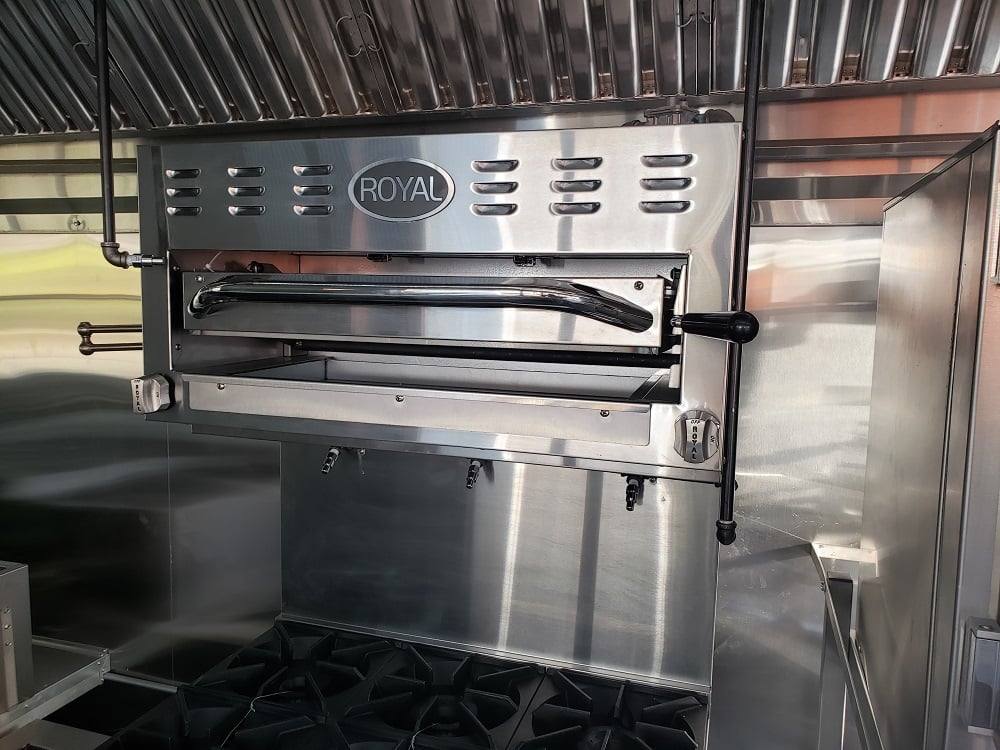 1008-8.5-x-53-lime-green-gooseneck-bbq-concession-food-trailer-with-appliances-4.jpg 8.5' x 53' Lime Green Gooseneck BBQ Concession Food Trailer with Appliances