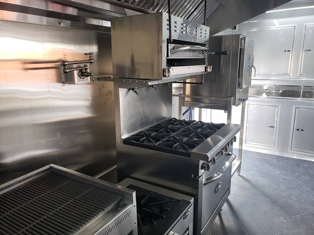 1008-8.5-x-53-lime-green-gooseneck-bbq-concession-food-trailer-with-appliances-40.jpg 8.5' x 53' Lime Green Gooseneck BBQ Concession Food Trailer with Appliances