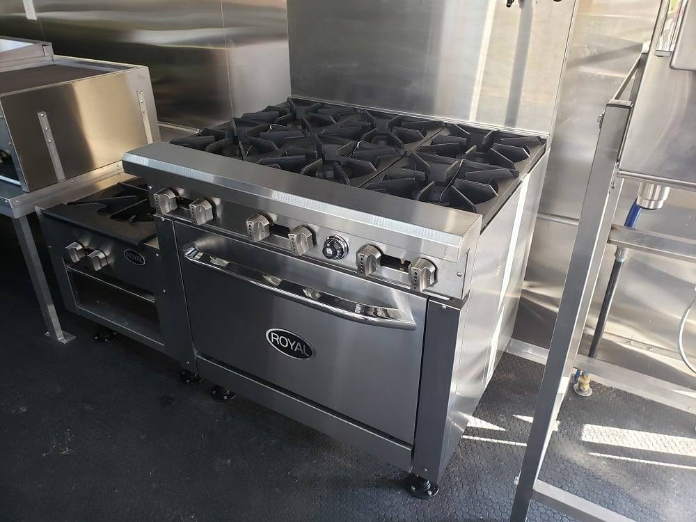1008-8.5-x-53-lime-green-gooseneck-bbq-concession-food-trailer-with-appliances-42.jpg 8.5' x 53' Lime Green Gooseneck BBQ Concession Food Trailer with Appliances