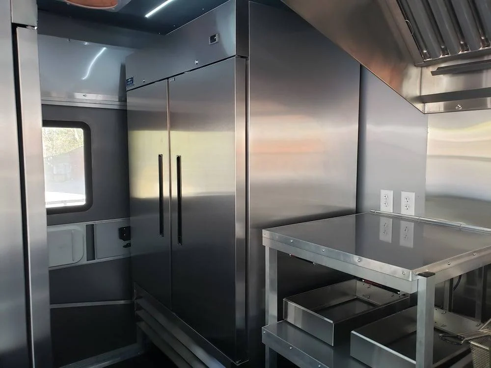 1008-8.5-x-53-lime-green-gooseneck-bbq-concession-food-trailer-with-appliances-5.webp 8.5' x 53' Lime Green Gooseneck BBQ Concession Food Trailer with Appliances