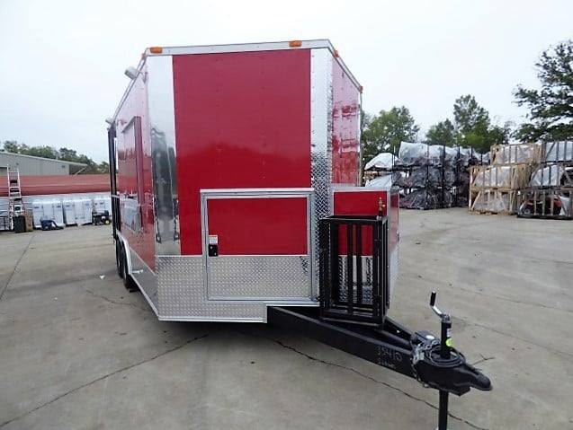 101-8.5-x-16-concession-food-trailer-red-bbq-event-catering-14.jpg 8.5' x 16' Concession Food Trailer Red BBQ Event Catering