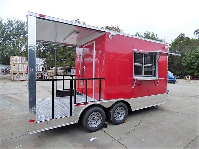 101-8.5-x-16-concession-food-trailer-red-bbq-event-catering-22.jpg 8.5' x 16' Concession Food Trailer Red BBQ Event Catering