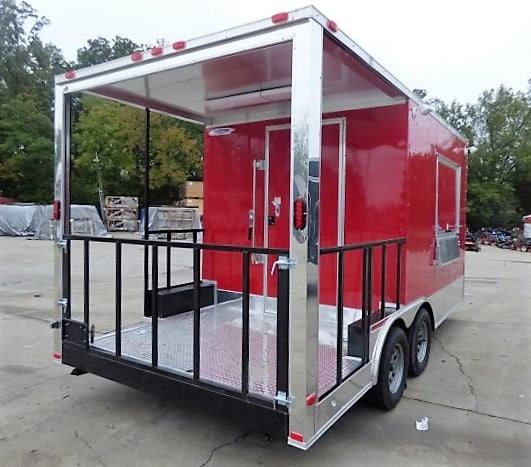 101-8.5-x-16-concession-food-trailer-red-bbq-event-catering-24.jpg 8.5' x 16' Concession Food Trailer Red BBQ Event Catering