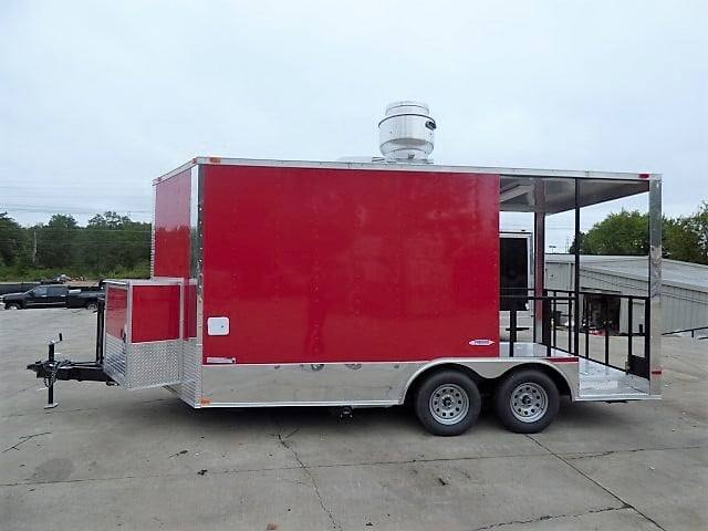 101-8.5-x-16-concession-food-trailer-red-bbq-event-catering-25.jpg 8.5' x 16' Concession Food Trailer Red BBQ Event Catering