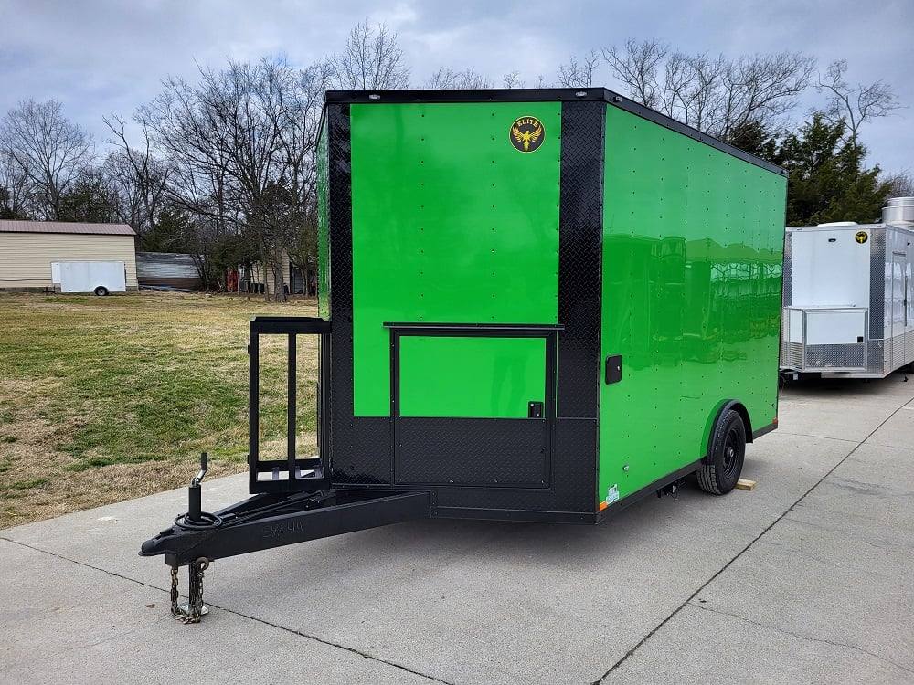 1010-8.5x12-elite-lime-green-concession-food-trailer-with-blackout-package-3.jpg 8.5x12 Elite Lime Green Concession Food Trailer with Blackout Package