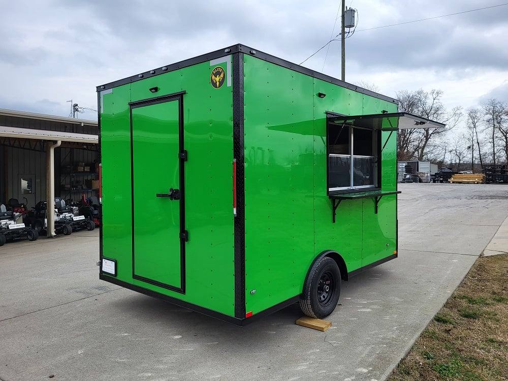 1010-8.5x12-elite-lime-green-concession-food-trailer-with-blackout-package-7.jpg 8.5x12 Elite Lime Green Concession Food Trailer with Blackout Package