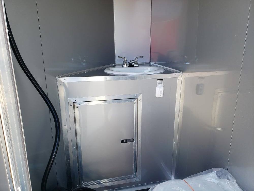8.5x18 Black & Orange Concession Food Vending Trailer