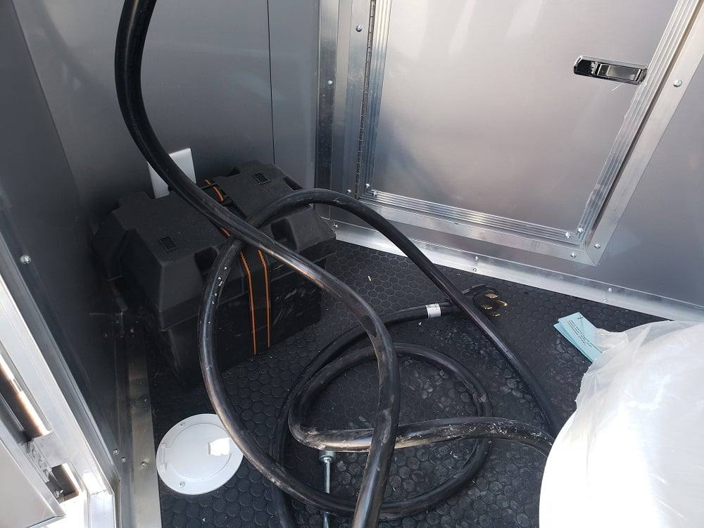 8.5x18 Black & Orange Concession Food Vending Trailer