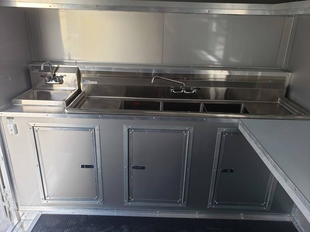 8.5x18 Black & Orange Concession Food Vending Trailer