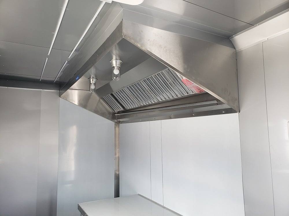 8.5x18 Black & Orange Concession Food Vending Trailer