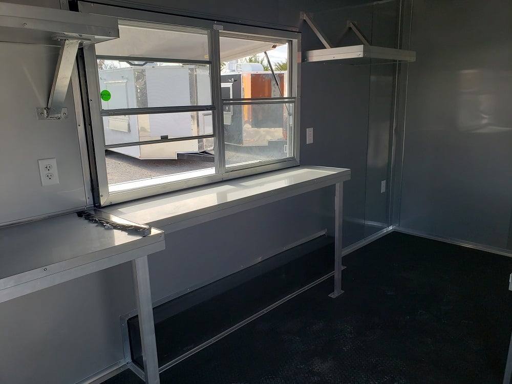 8.5x18 Black & Orange Concession Food Vending Trailer