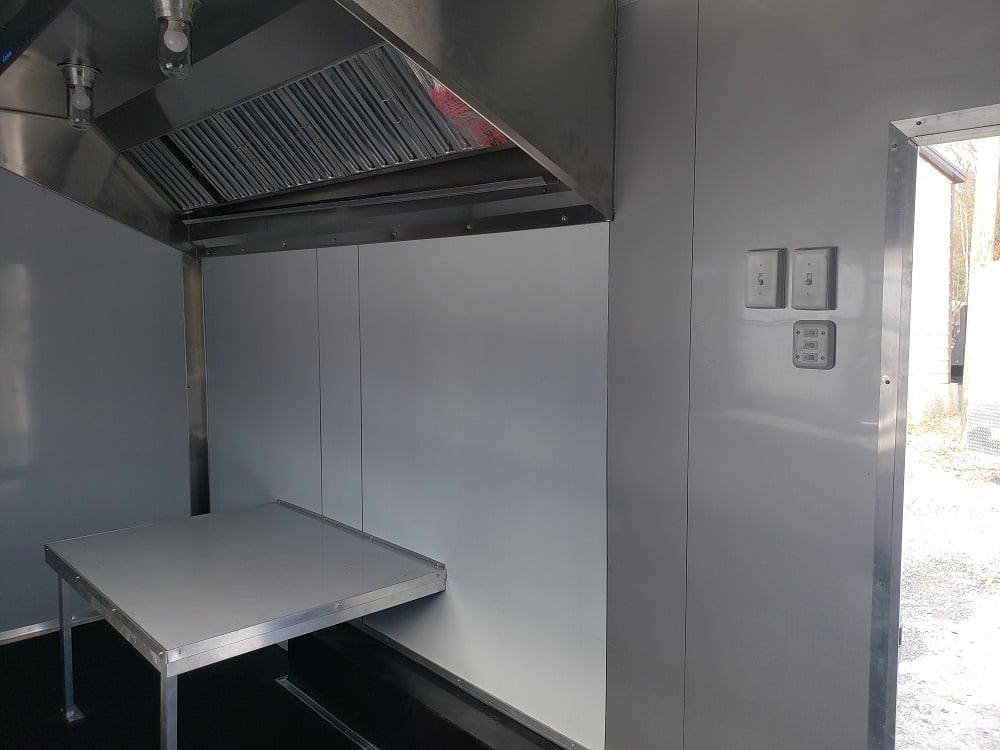 8.5x18 Black & Orange Concession Food Vending Trailer