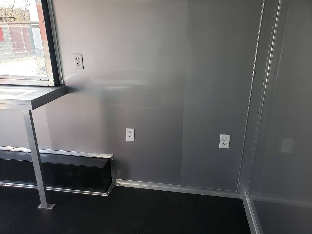 8.5x18 Black & Orange Concession Food Vending Trailer