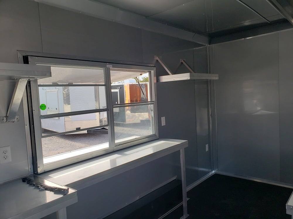 8.5x18 Black & Orange Concession Food Vending Trailer