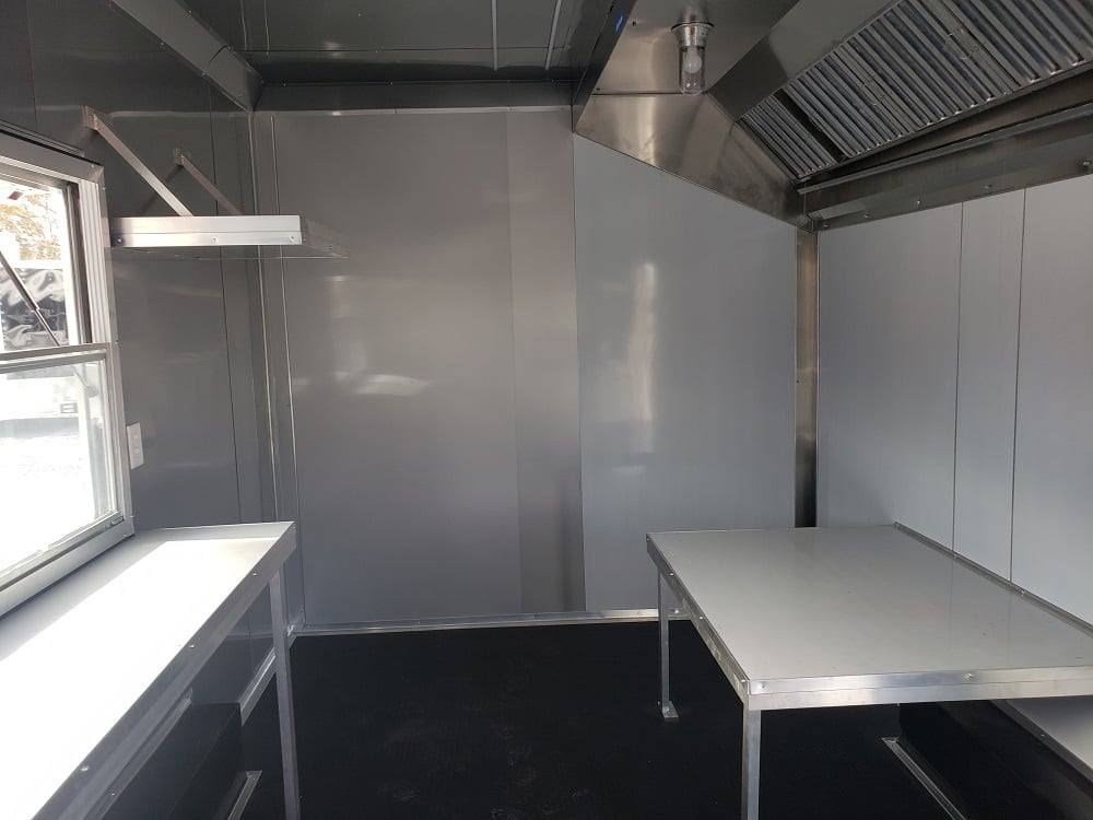 8.5x18 Black & Orange Concession Food Vending Trailer