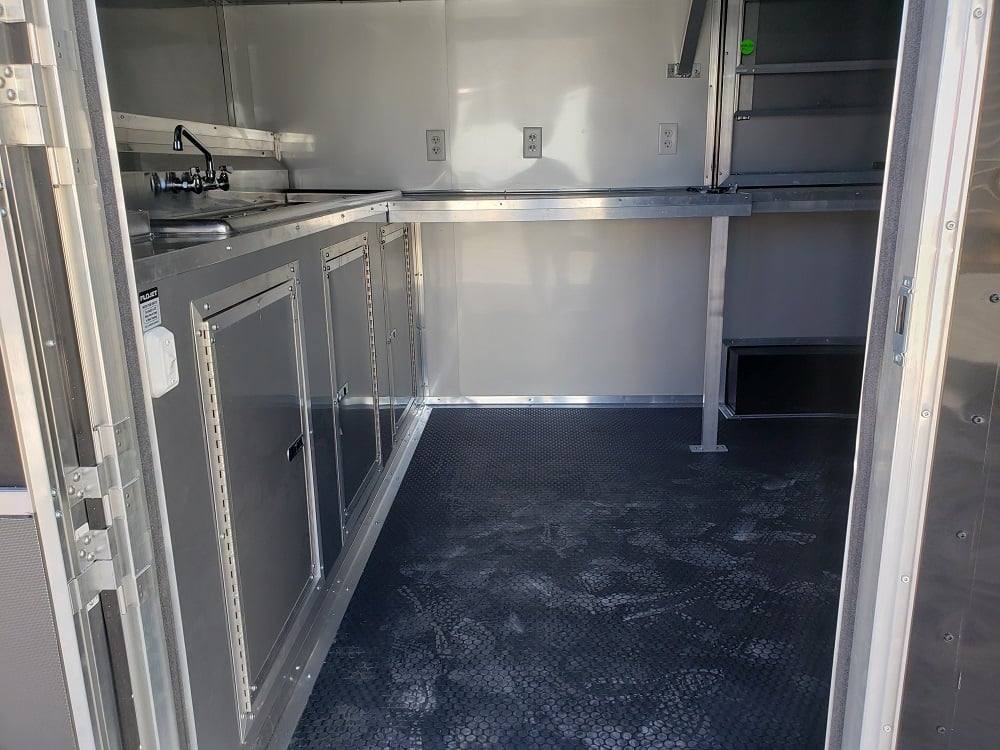8.5x18 Black & Orange Concession Food Vending Trailer