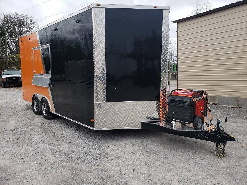 1014-8.5x18-black-orange-concession-food-vending-trailer-with-appliances-15.jpg 8.5x18 Black & Orange Concession Food Vending Trailer with Appliances