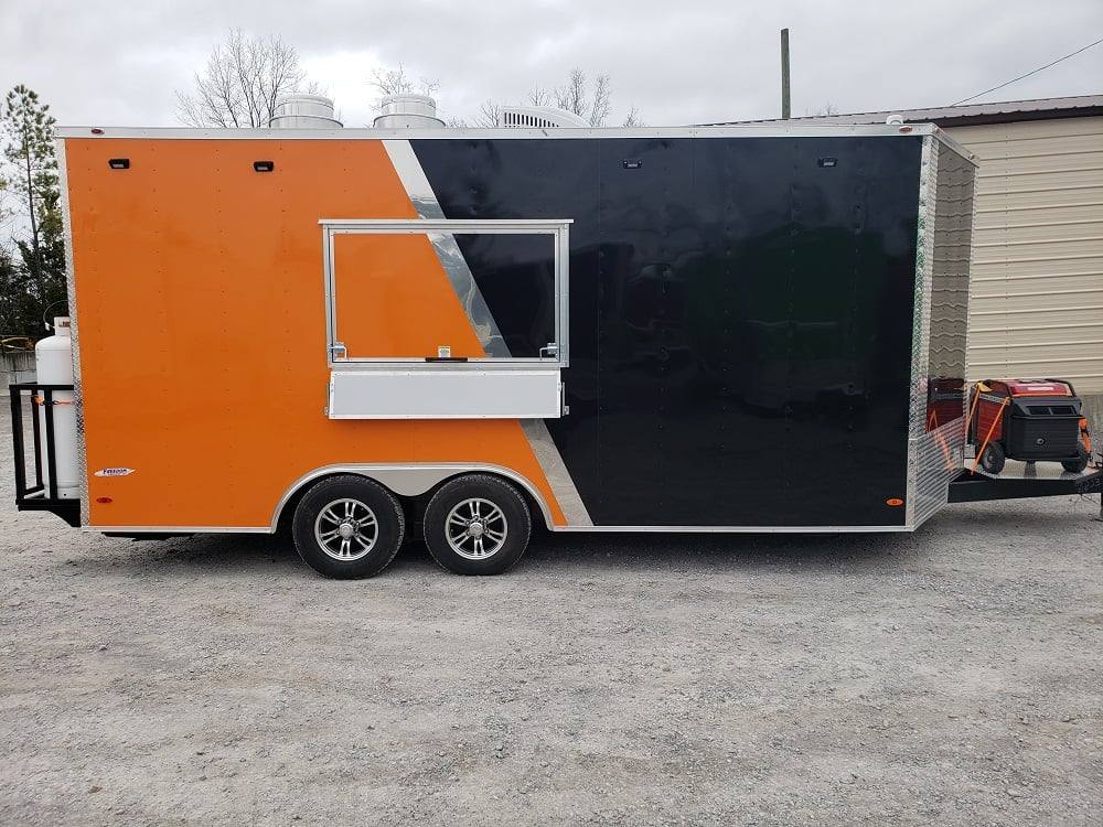 1014-8.5x18-black-orange-concession-food-vending-trailer-with-appliances-4.jpg 8.5x18 Black & Orange Concession Food Vending Trailer with Appliances